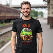 T-shirt WAG-9 Locomotive. Train de marchandises des chemin
