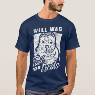 T-shirt Wag Tail Pour Les Traitements Bulldog Pit Bull Ter