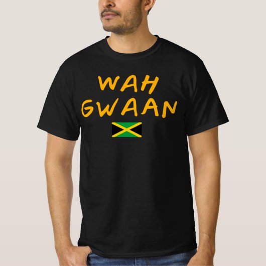 T-shirt Wah Gwaan G00D Vibes Seulement Rasta Reggae Racine (Devant)