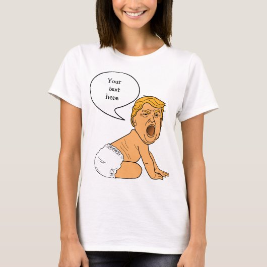 T-shirt Wah Wah Wah Whining Baby Trump Modèle (Devant)