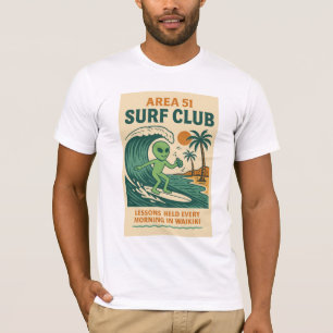 T-shirt Waikiki Area 51 Surf Club Roswell Aliens années 19