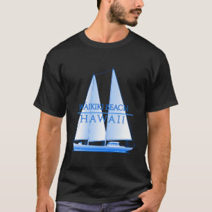 T-shirt Waikiki Beach Hawaii Nautique voile voile