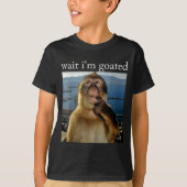 T-shirt Wait I'm Goated Funny Thinking Monkey Meme Brainro (Devant)
