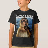 T-shirt Wait I'm Goated Funny Thinking Monkey Meme Brainro (Devant)