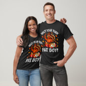 T-shirt Wait Your Turn Fat Boy Funny Thanksgiving Turkey C (Unisexe)