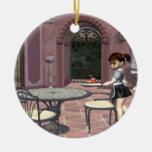 T-SHIRT Waitress met standvastigheid Keramisch Ornament