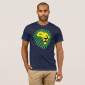 T-shirt Waka waka Chemise Lion Jaune Mane Vert (Devant entier)