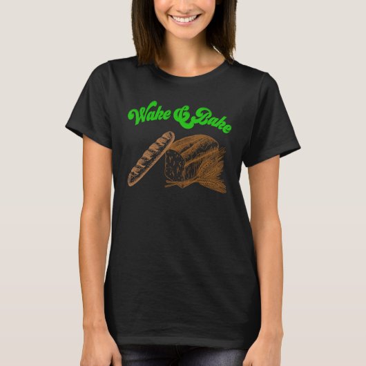 T-shirt Wake & Bake for Men Women & Kids Baker Custom (Devant)