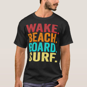 T-shirt Wake Beach Board Surf Beach Surf Vintage Surfer