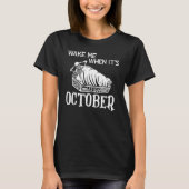 T-shirt Wake Me When It's October Skeleton Saison Éffrayan (Devant)