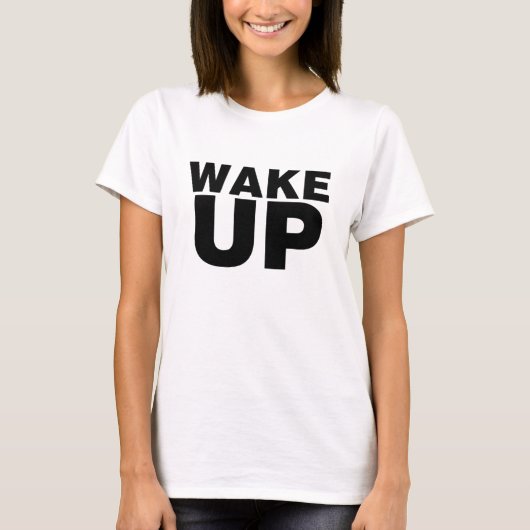 T-shirt Wake up Black (Devant)