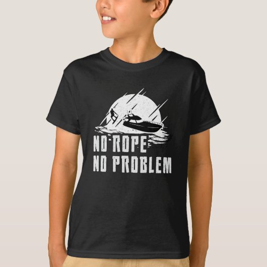 T-shirt Wakeboard No Rope No Problem Wake Wakeboard (Devant)