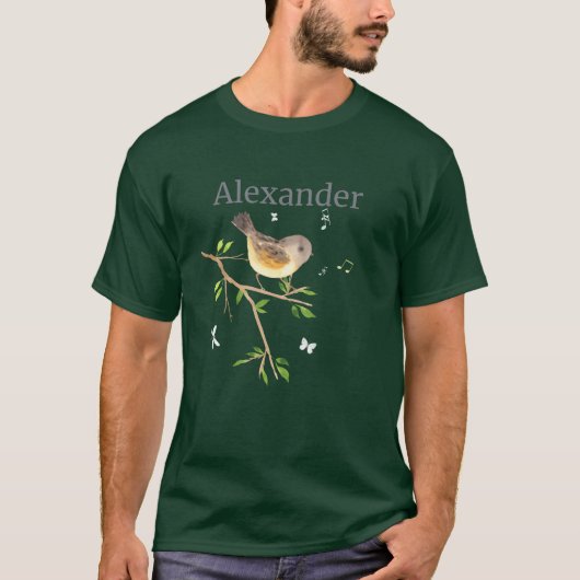 T-shirt Waldier Bird Nom Aleander retro (Devant)