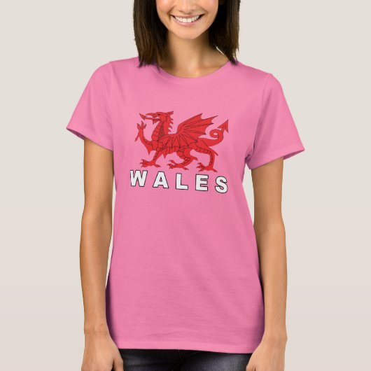 T-shirt WALES - Drapeau Dragon (Devant)