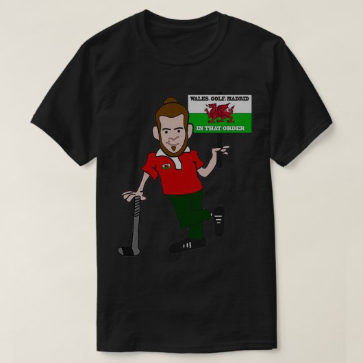 T-shirt Wales Golf Madrid Dans cet ordre (2) (Design devant)