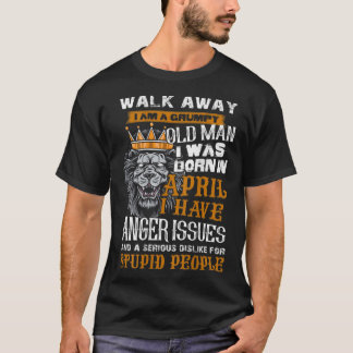 T-shirt Walk Away Je suis un vieil homme grincheux Je suis