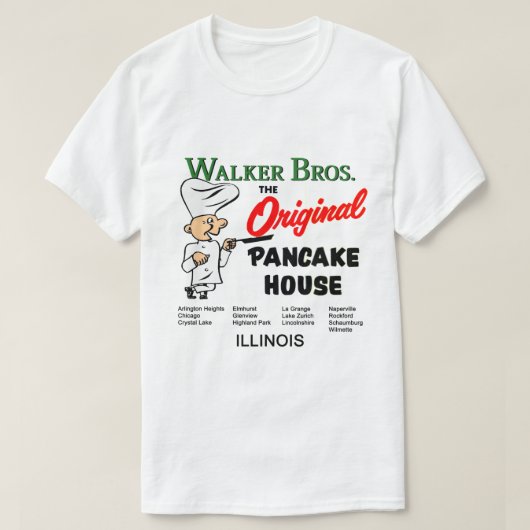 T-shirt Walker Bros. Illinois, La Maison De Crêpes Origina (Design devant)