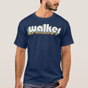 T-shirt Walker Retro Typographie arc-en-ciel style défraîc