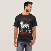T-shirt Walking In A Weenie Wonderland Christmas Dachshund (Devant entier)