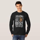 T-shirt Walking with my best friend german shepherd (Devant entier)