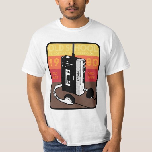 T-shirt Walkman old school retro (Devant)