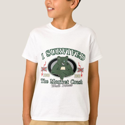 T-shirt Wall Street/I Survived the Market Crash (Devant)