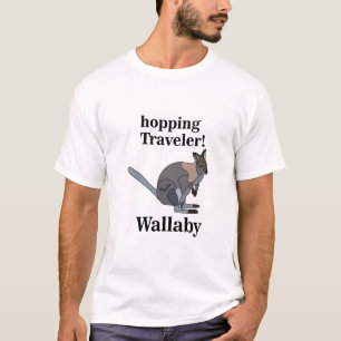 T-shirt Wallaby Animal qui saute Voyageur Faune Drôle