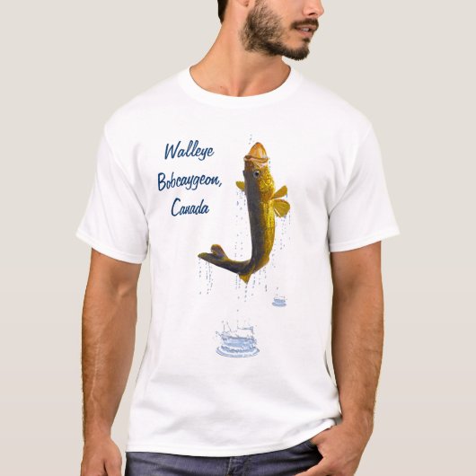 T-shirt Walleye Fishing, Chemise sportive du pêcheur en pl (Devant)