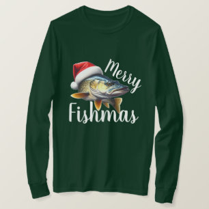 T-shirt Walleye "Merry Fishmas"