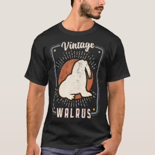 T-shirt Walrus Vintage Retro classique amour animal