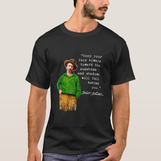 T-shirt Walt Whitman Citation Inspirationnelle Conception (Devant)