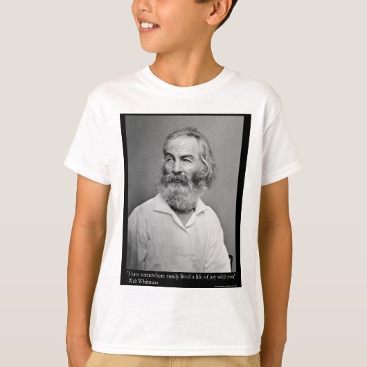 T-shirt Walt Whitman Joy With You Love Citer des Mugs Tee  (Devant)