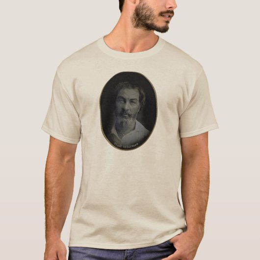 T-shirt Walt Whitman Main-A teinté le portrait 1854 (Devant)