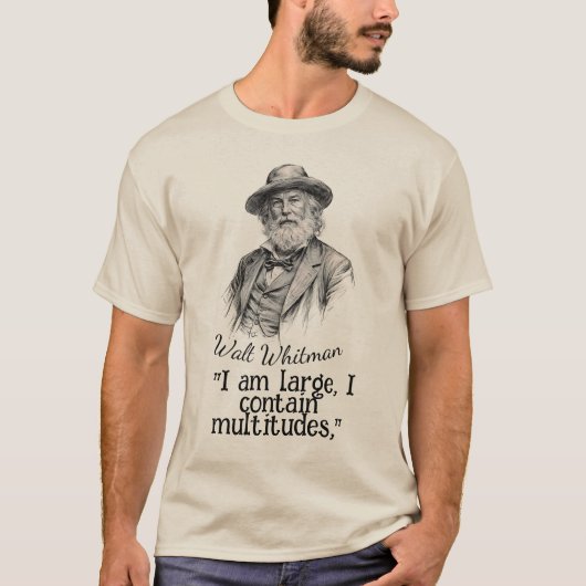 T-shirt Walt Whitman quote (Devant)