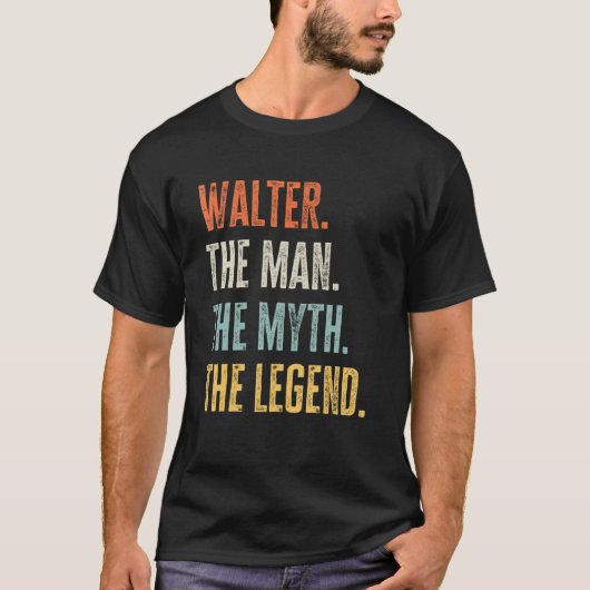 T-shirt Walter The Best, Man Myth Legend, Funny Meilleur N (Devant)