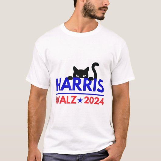 T-shirt Walz 2024 Funny Cat Election Kamala Harris Tim Wal (Devant)