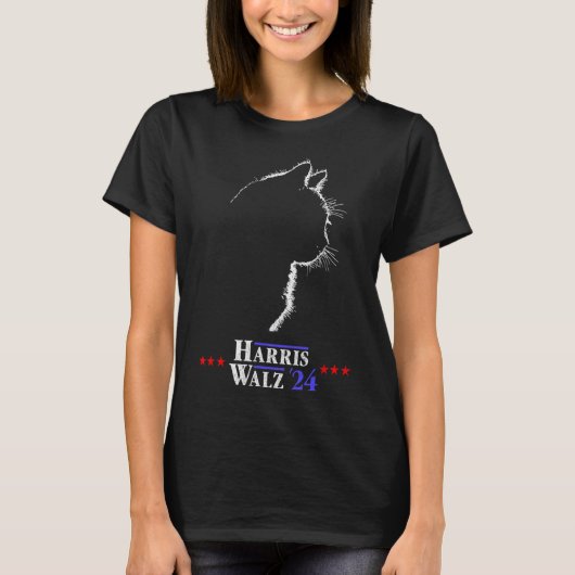 T-shirt Walz Chemise Chat Dames Pour Harris Kamala Walz Ch (Devant)