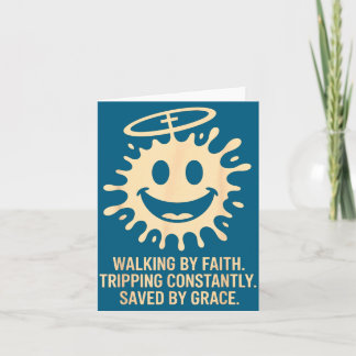 T-shirt Wandelend geloof struikelt constant gered Kaart