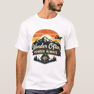 T-shirt 'Wander Often, Wonder Always'