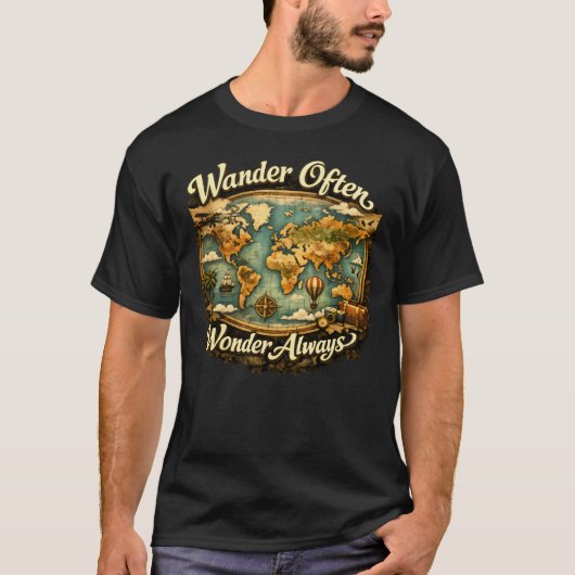 T-shirt Wander Often Wonder Always (Devant)