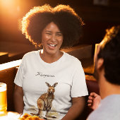 T-shirt Wanderer extérieur : aquarelle Kangaroo personnali