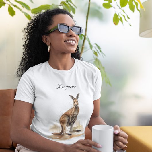 T-shirt Wanderer extérieur : aquarelle Kangaroo personnali