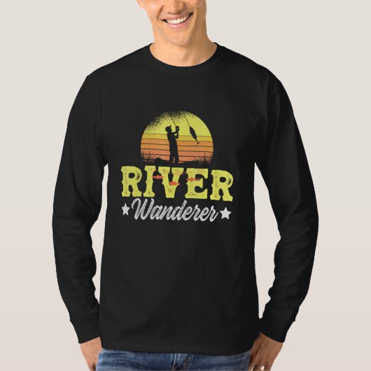 T-shirt Wanderer Pêche À La Volée Dans La Rivière (Devant)