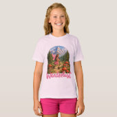 T-shirt Wanderlust Mountain Fairy Hiker Fairycore Mushroom (Devant entier)