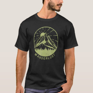 T-shirt Wanderlust Mountains Outdoor Travel Vintage Nature