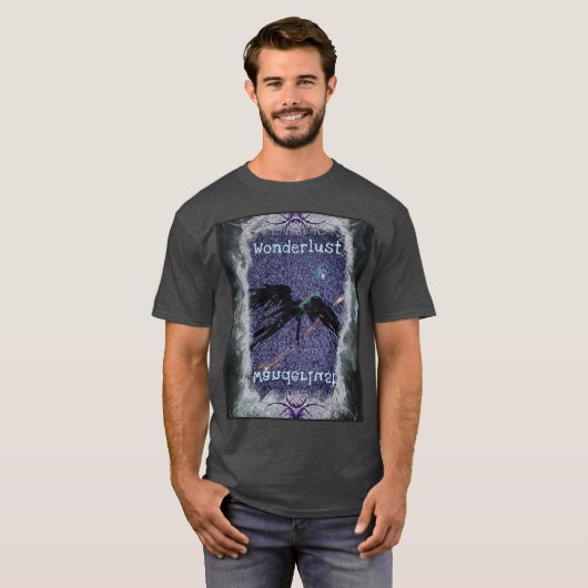 T-shirt WanderlustWonderlust ailé figure volant dans l'esp (Devant entier)
