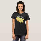 T-shirt Wanna Cuttle Funny Cuttlefish Pun Dark BG (Devant entier)