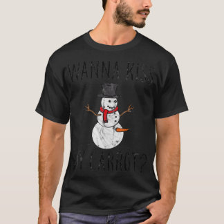 T-shirt Wanna Kiss My Carrot Naughty Snowman