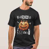 T-shirt Wanna Smash Citrouille Effrayant Halloween 2023 Co (Devant)