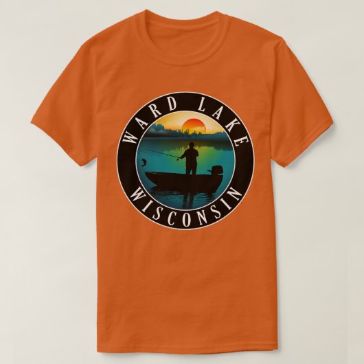 T-shirt Ward Lake Wisconsin Fishing (Design devant)